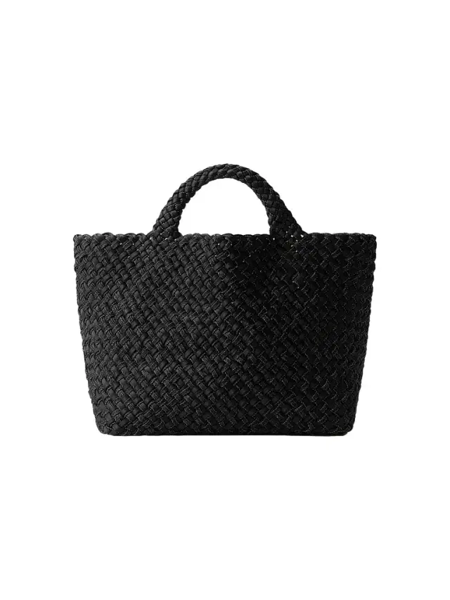 Naghedi Women's St. Barths Medium Double Weave Tote Bag - Jet
