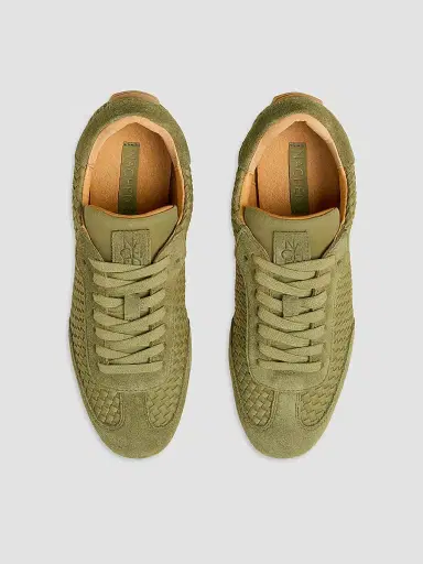 Naghedi Women's Milan Sneakers - Bottle Green | Thumbnail 2