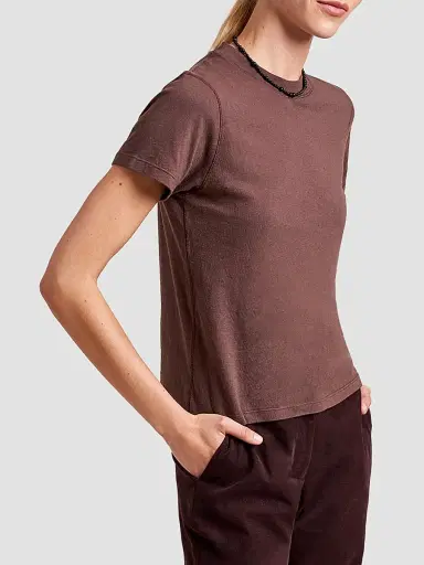 La Ligne Women's Molly Tee - Chocolate | Thumbnail 4