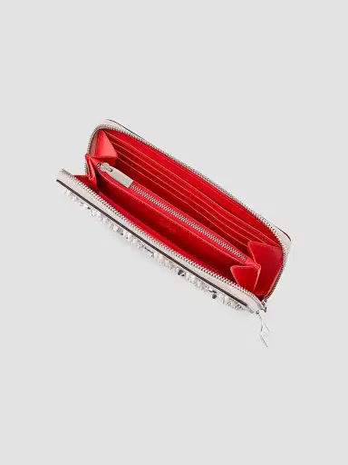 Christian Louboutin Women's Pannettone Spike Leather Wallet | Thumbnail 4 Christian Louboutin Women's Pannettone Spike Leather Wallet | Thumbnail 4