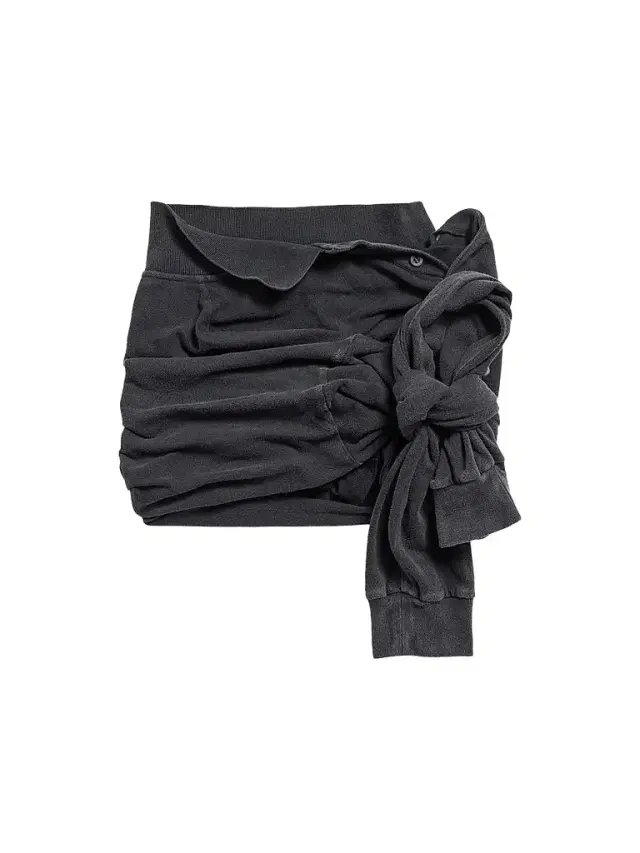Balenciaga Women's Knotted Polo Skirt - Faded Black