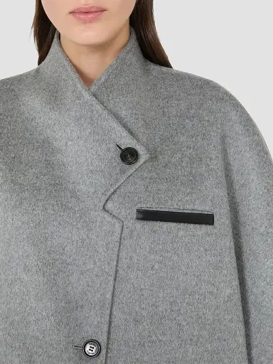 Max Mara Women's Lightweight Cashmere Cape - Medium Grey - Size Medium | Thumbnail 5 Max Mara Women's Lightweight Cashmere Cape - Medium Grey - Size Medium | Thumbnail 5