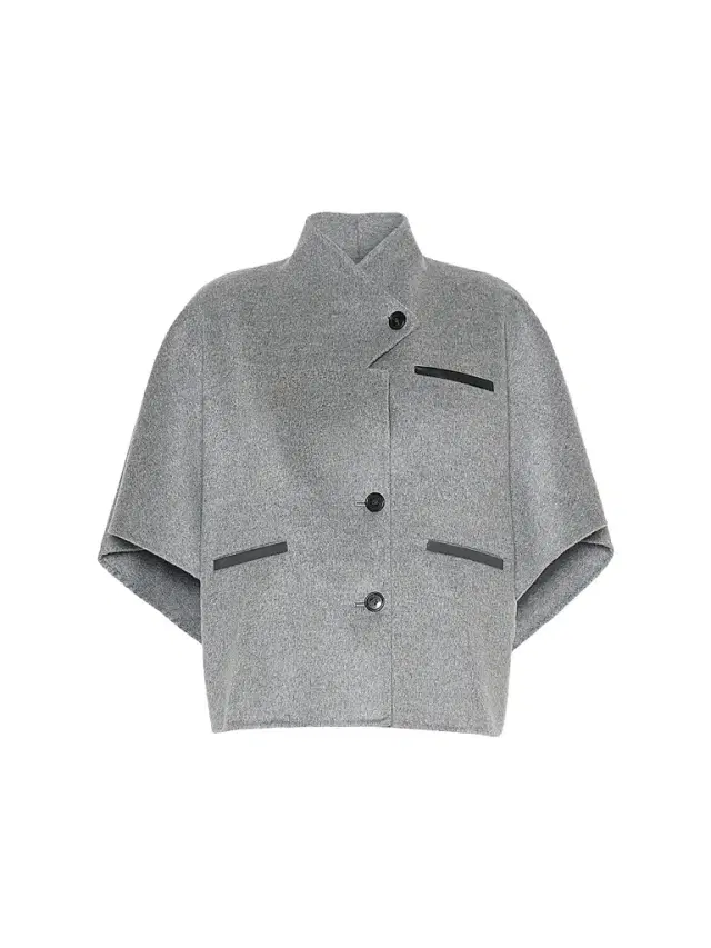 Max Mara Women's Lightweight Cashmere Cape Grey
