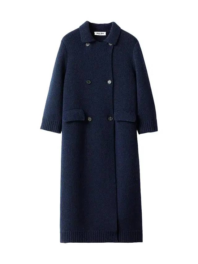Miu Miu Women's Shetland Wool Cardigan Coat - Navy