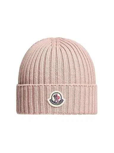 Moncler Little Girl's & Girl's Beanie Hat in Wool - Pink | Thumbnail 1 Moncler Little Girl's & Girl's Beanie Hat in Wool - Pink | Thumbnail 1