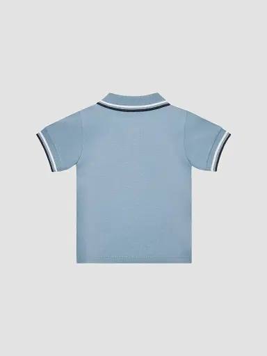 Moncler Baby Boy's & Little Boy's Polo Shirt in Cotton Piquet - Light Blue | Thumbnail 2