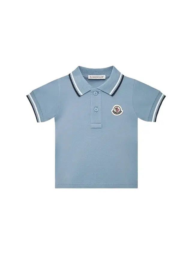 Baby Boy's & Little Boy's Polo Shirt in Cotton Piquet - Light Blue
