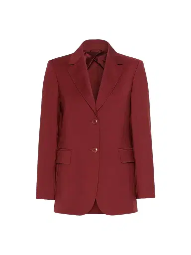 Max Mara Women's Single Breasted Woollen Cloth Jacket - Ruby - Size 14 | Thumbnail 1 Max Mara Women's Single Breasted Woollen Cloth Jacket - Ruby - Size 14 | Thumbnail 1