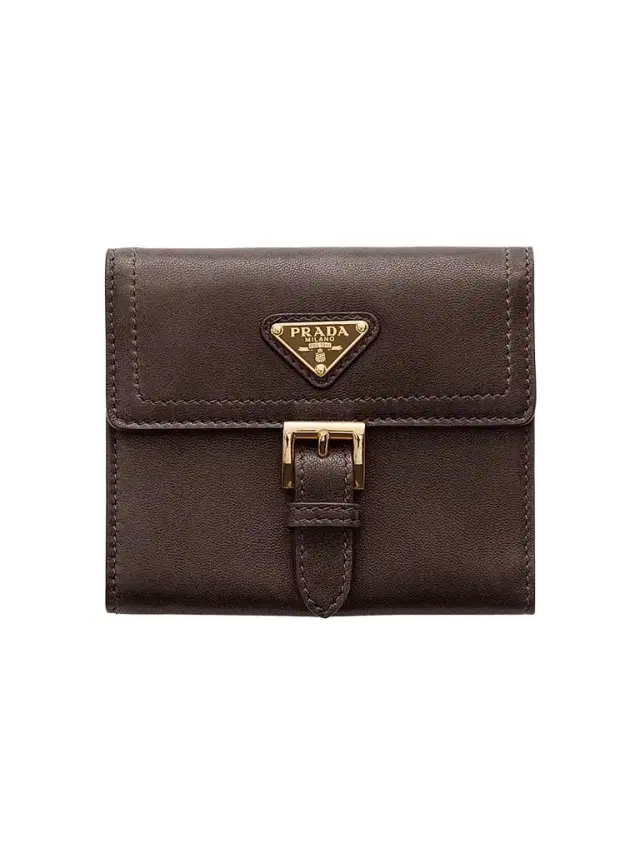 Prada Women's  Nappa Leather Wallet - Dark Brown