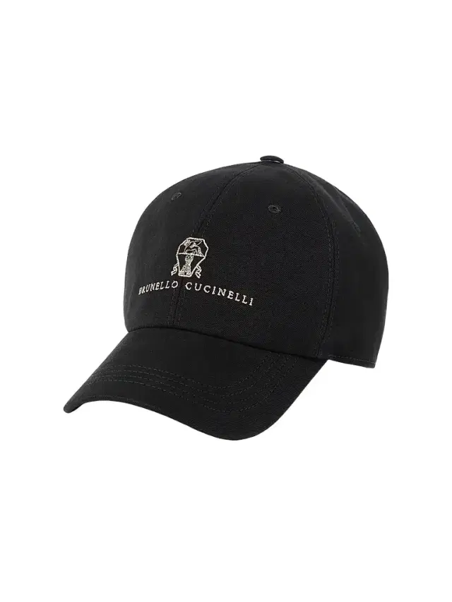 Men's Garment-Dyed Twisted Cotton Gabardine Baseball Cap - Black - Size XXL