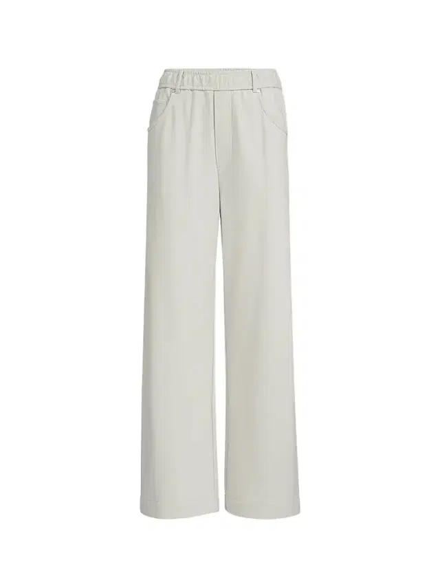 Women's Cotton Smooth French Terry Trousers - Milk