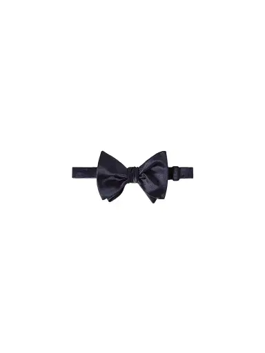 Brunello Cucinelli Men's Cotton and Silk Satin Bow Tie | Thumbnail 1