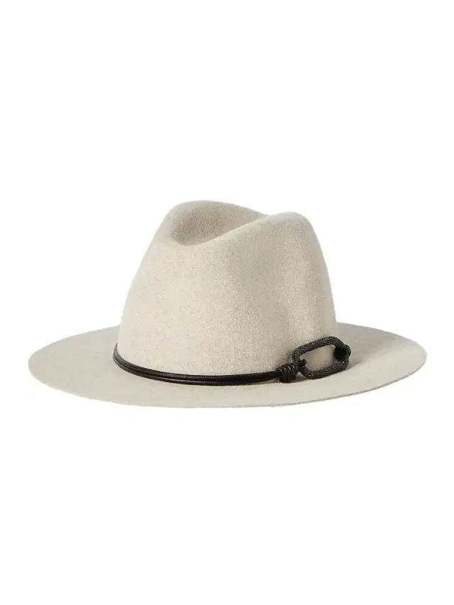 Women's Felt Fedora with Leather and Monili Band - Panama