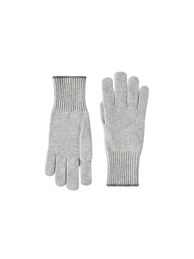 Brunello Cucinelli Men's Cashmere Knit Gloves - Grey