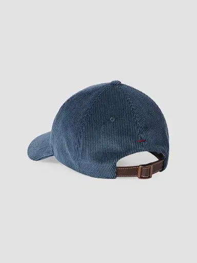Brunello Cucinelli Men's Comfort Cotton and Cashmere Corduroy Baseball Cap - Blue | Thumbnail 2