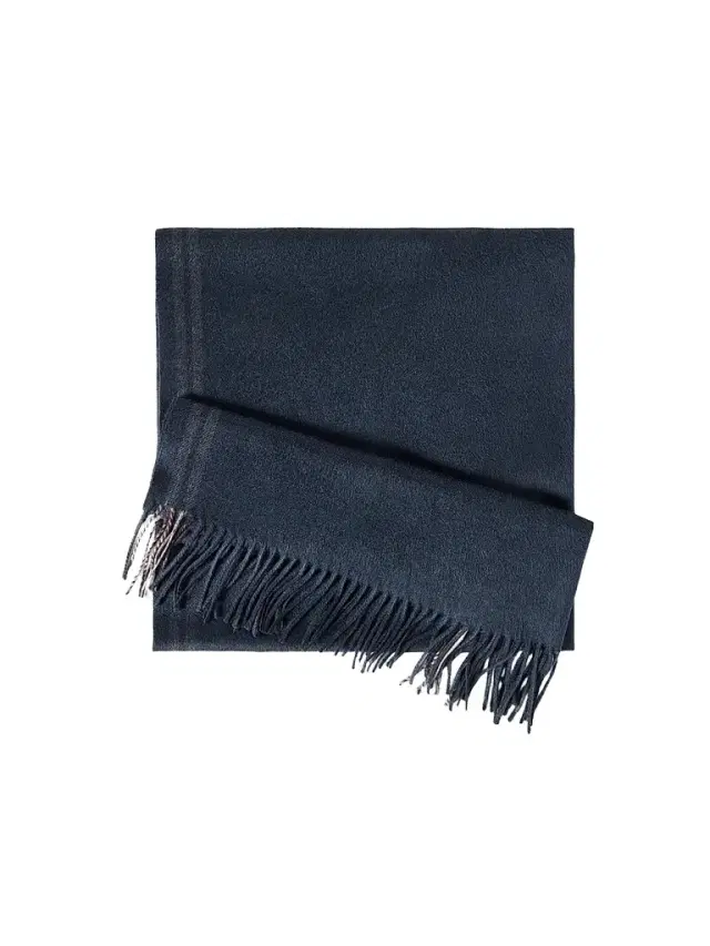 Brunello Cucinelli Men's Silk Scarf with Selvedge - Marine Blue