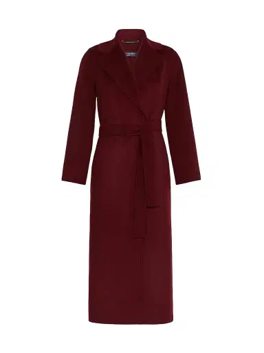 Max Mara Women's Poldo Wool Belted Wrap Coat - Bordeaux - Size 14 | Thumbnail 1 Max Mara Women's Poldo Wool Belted Wrap Coat - Bordeaux - Size 14 | Thumbnail 1