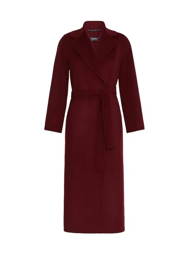 Max Mara Women's Poldo Wool Belted Wrap Coat - Bordeaux