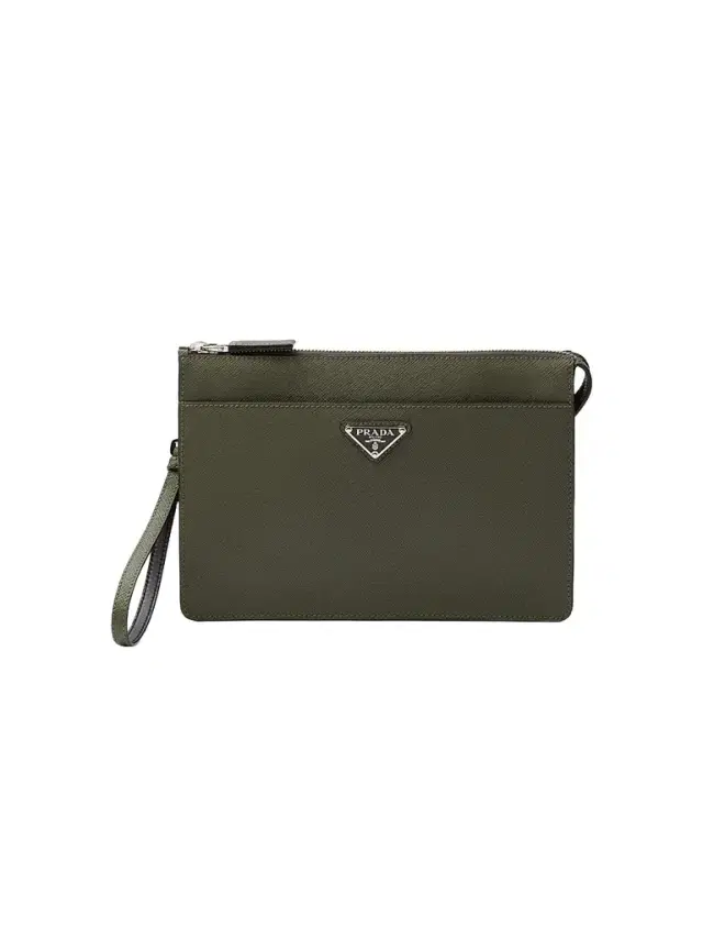 Prada Men's Saffiano Leather Pouch - Green