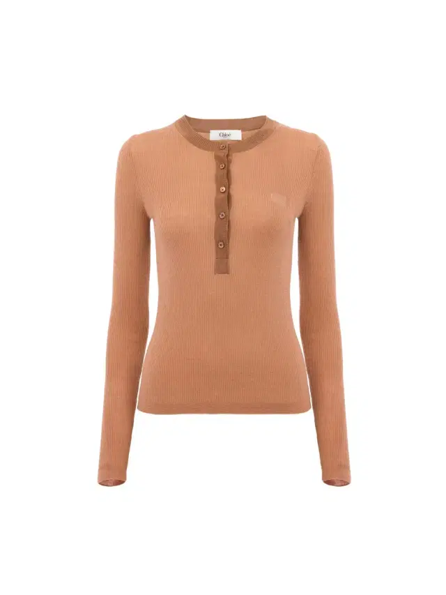 Henley shirt in superfine wool knit