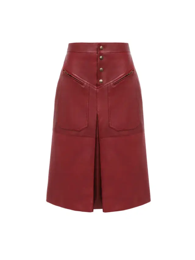 Chloé Knee-length skirt in leather