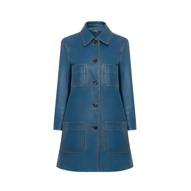 Chloé Single-breasted coat in leather
