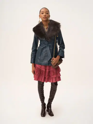 Chloé Short coat in leather | Thumbnail 3