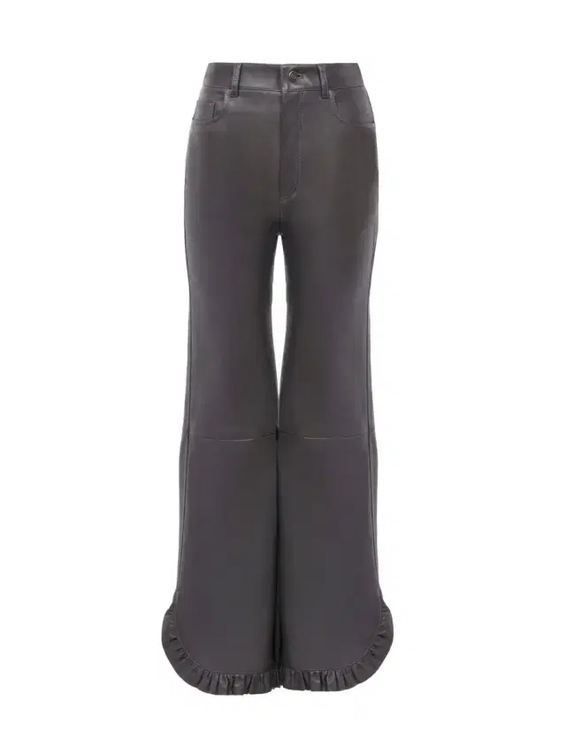 Chloé Ruffled flared pants in leather