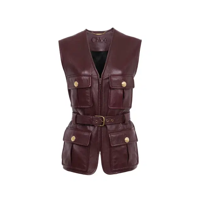 Chloé Utilitarian vest in leather