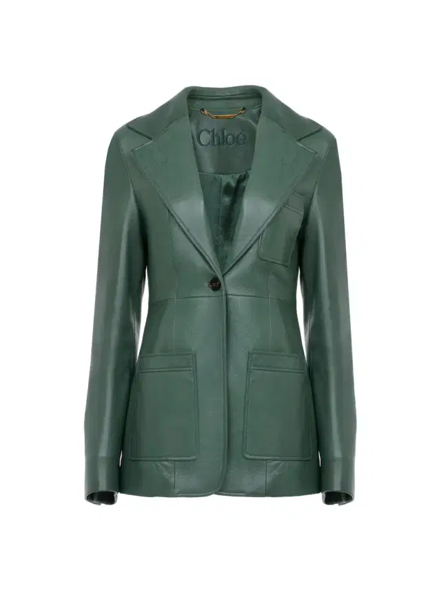Tailored jacket in leather