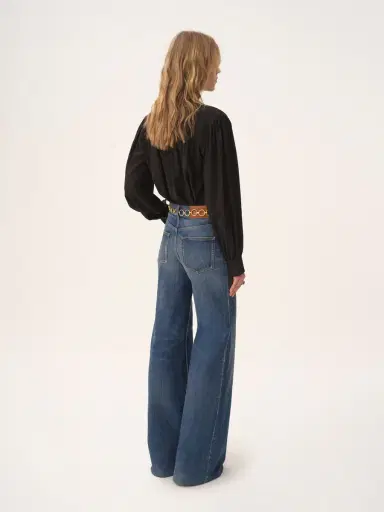 Chloé Maxi gathered lavallière blouse in crêpe de chine | Thumbnail 5
