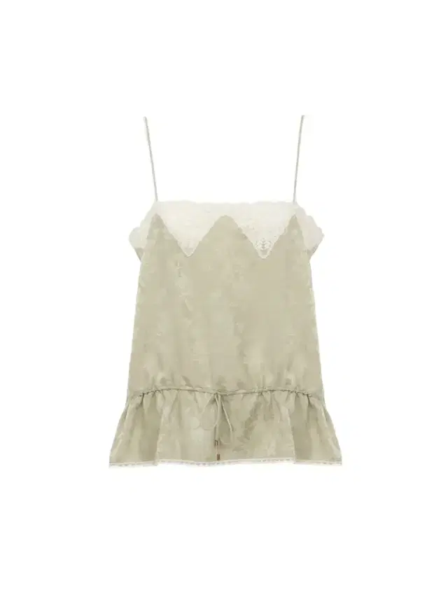 Chloé Drawstring camisole top in silk jacquard & lace