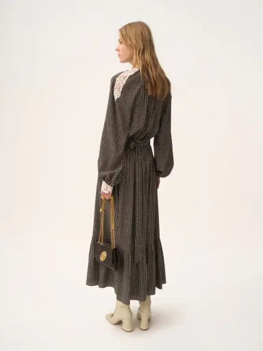 Chloé Open-neck top in crêpe de chine & lace | Thumbnail 5 Chloé Open-neck top in crêpe de chine & lace | Thumbnail 5