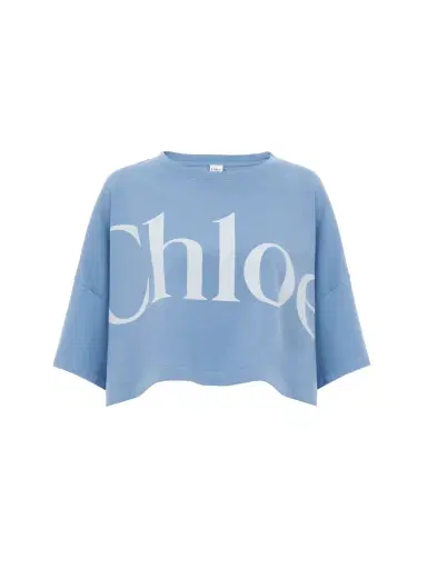 Chloé Cropped boxy logo T-shirt in cotton jersey | Thumbnail 2