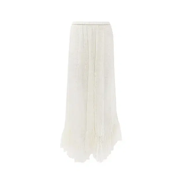Chloé Ruffled midi skirt in floral lace jacquard