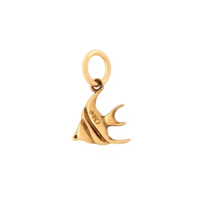 Chloé Alphabet Fish charm in brass