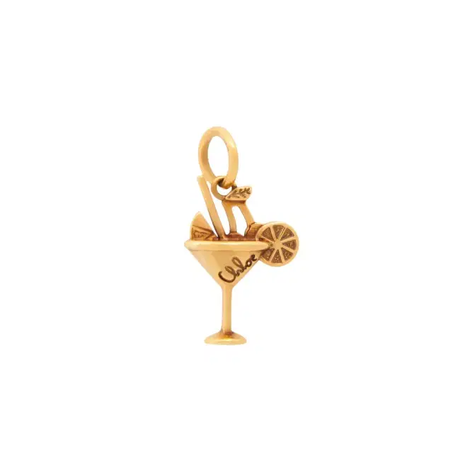 Chloé Alphabet Cocktail charm in brass