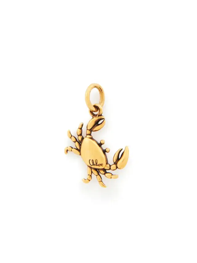 Chloé Alphabet Crab charm in brass