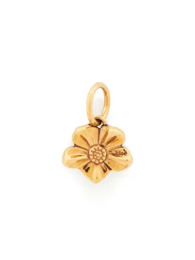 Chloé Alphabet Flower charm in brass | Thumbnail 2