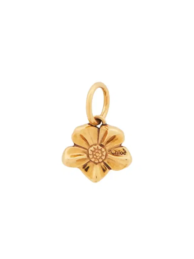 Chloé Alphabet Flower charm in brass