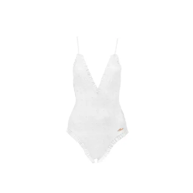 Chloé Ruffled V-neck one-piece swimsuit