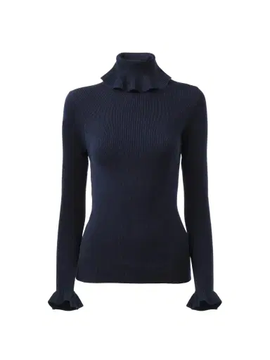 Chloé Fitted turtleneck sweater in a cotton & wool knit | Thumbnail 1