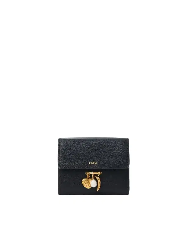 Chloé Small Chloé Charms tri-fold wallet in grained leather