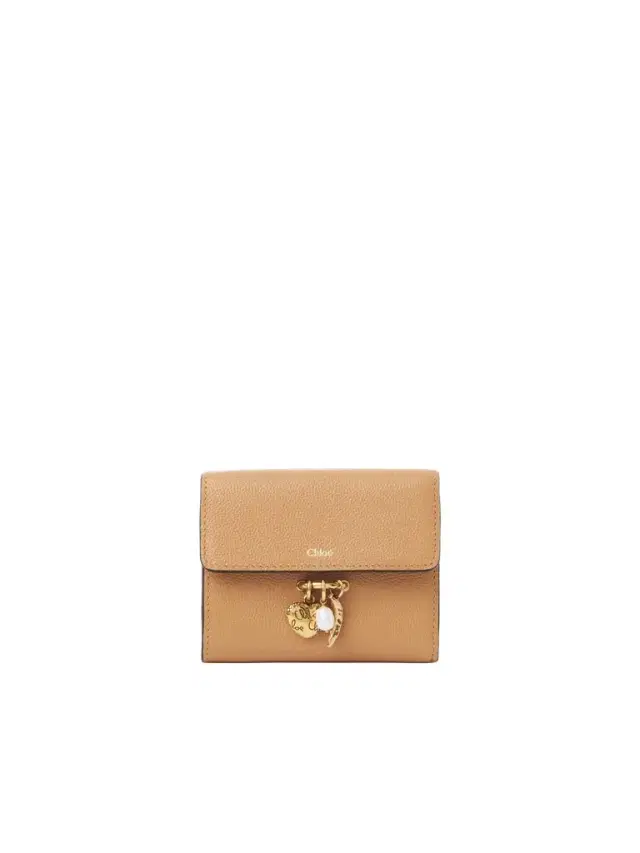 Chloé Small Chloé Charms tri-fold wallet in grained leather