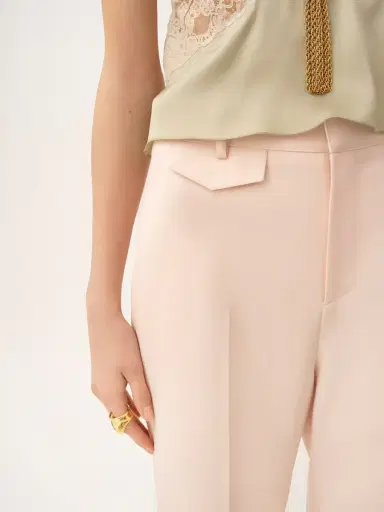 Chloé High-rise flared pants in wool gabardine | Thumbnail 6