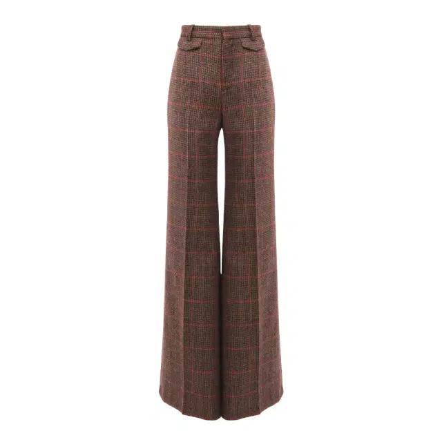 Chloé High-rise flared pants in wool check