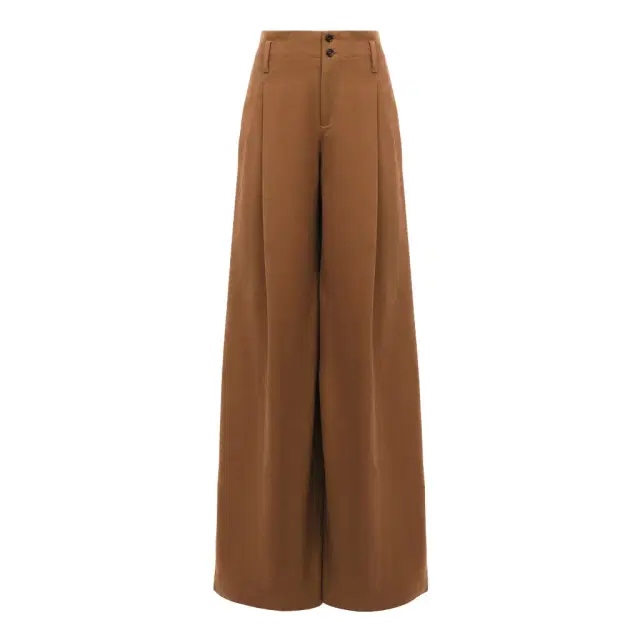 Chloé High-rise wide-leg pants in cotton canvas