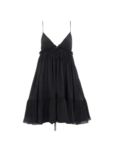 Chloé Thin-strap gathered mini dress in crêpe de chine | Thumbnail 2 Chloé Thin-strap gathered mini dress in crêpe de chine | Thumbnail 2