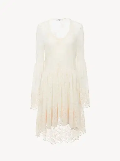 Chloé Scoop-neck mini dress in embroidered lace | Thumbnail 2