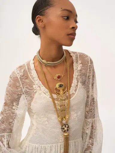 Chloé Scoop-neck mini dress in embroidered lace | Thumbnail 4